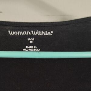 Woman Within Classic Black Blouse